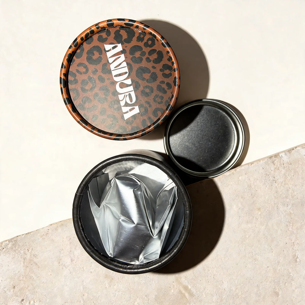 ANDURA Fanjing Reserve High Mountain Matcha Verpackung Flatlay geöffnet