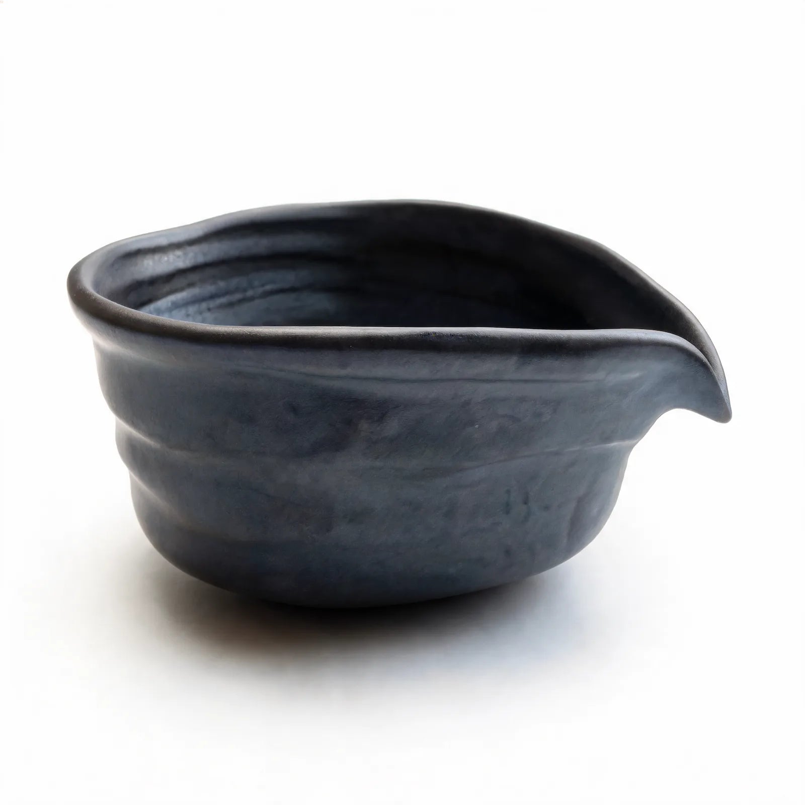 ANDURA Onyx Bowl Matcha Schale Porzellan Matt Schwarz Frontalansicht