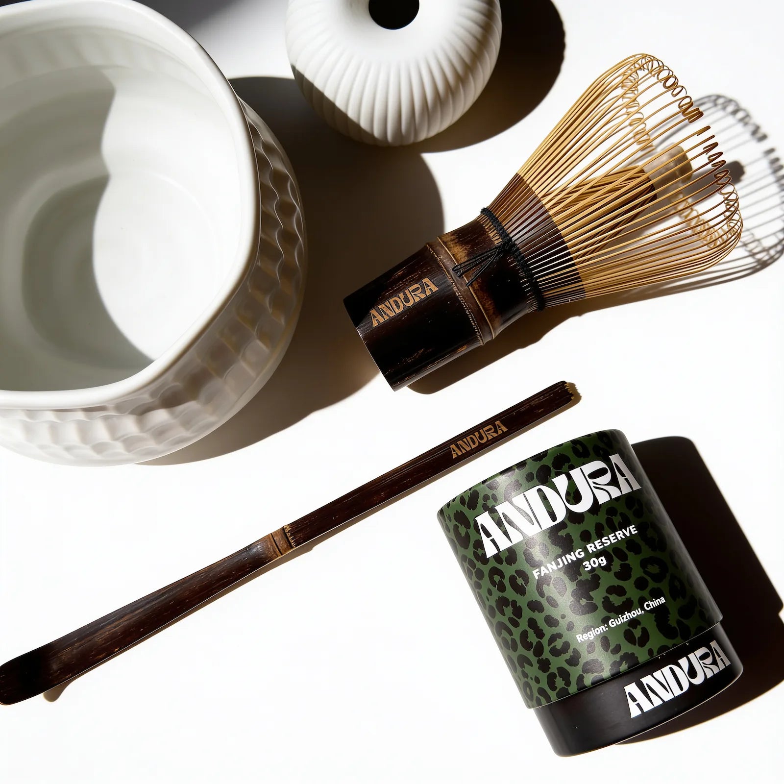 ANDURA Ritual Set – Bowl, Whisk, Spoon und Fanjing Reserve Matcha im Überblick
