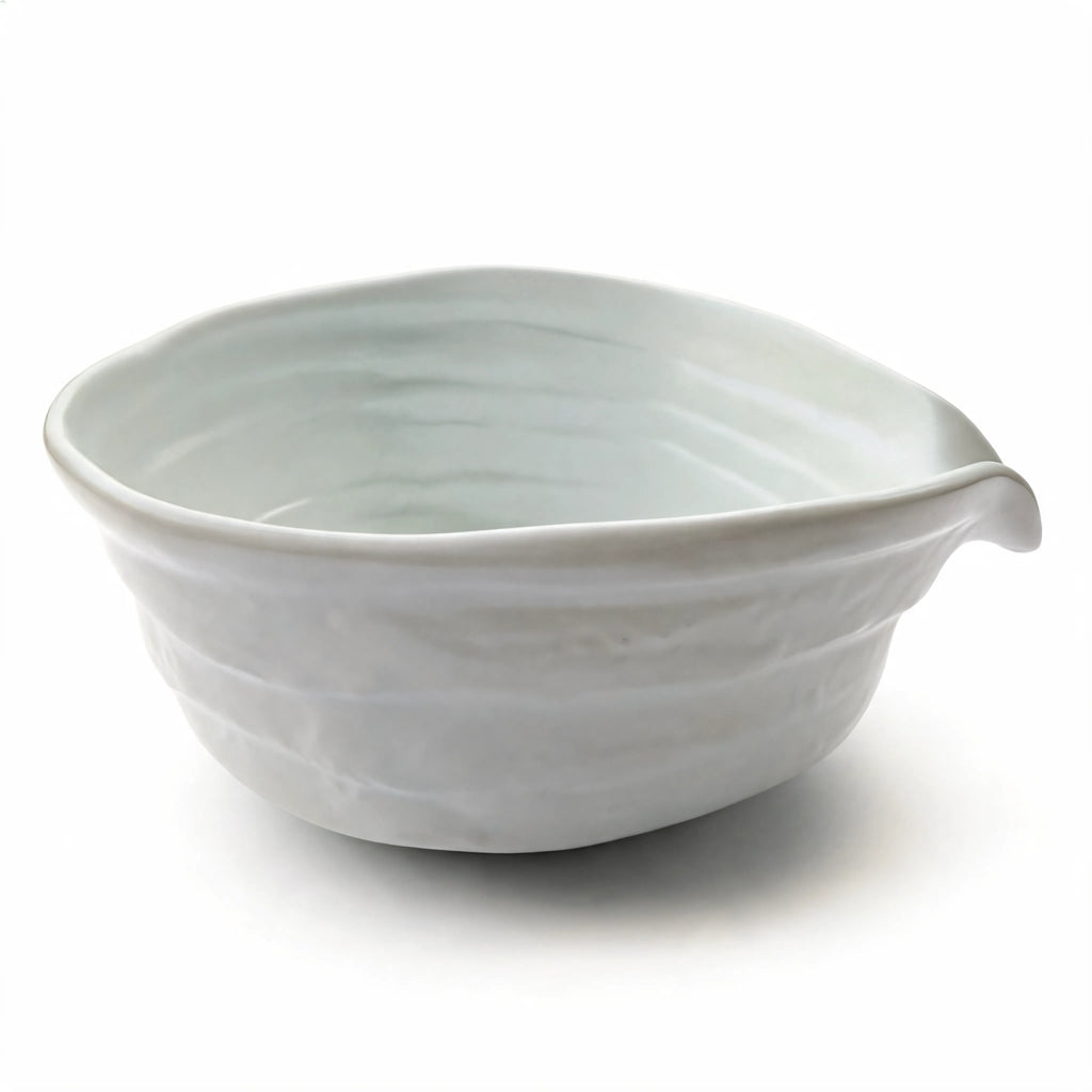 ANDURA Bone Bowl Matcha Schale Porzellan Matt Weiß Frontalansicht