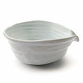 ANDURA Bone Bowl Matcha Schale Porzellan Matt Weiß Frontalansicht